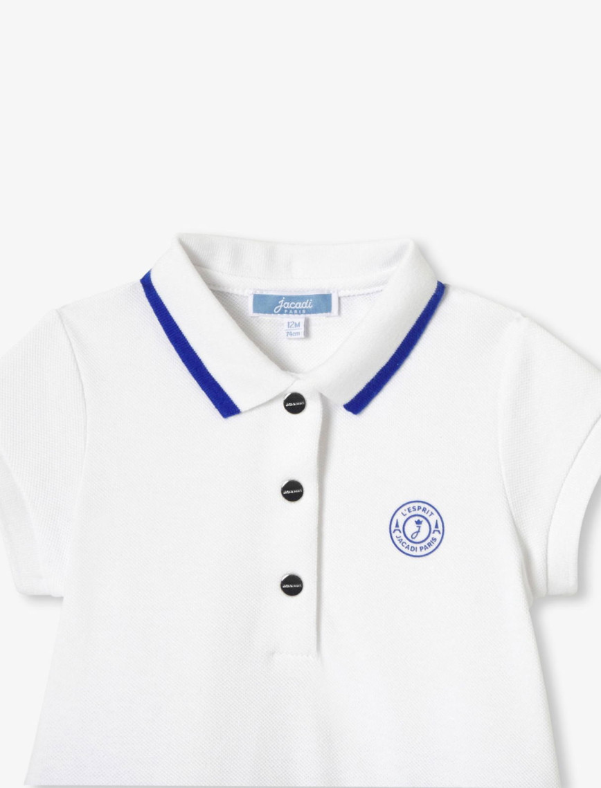 Jacadi Paris Kız Bebek Pamuklu Pike Polo Yaka Elbise Jacadi Paris Kız Bebek Pamuklu Pike Polo Yaka Elbise