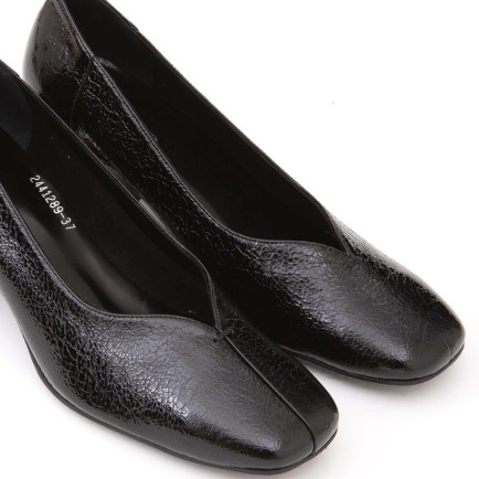 Tamer Tanca Kadın Hakiki Deri Siyah Rugan GOVA Ayakkabı Tamer Tanca Kadın Hakiki Deri Siyah Rugan GOVA Ayakkabı