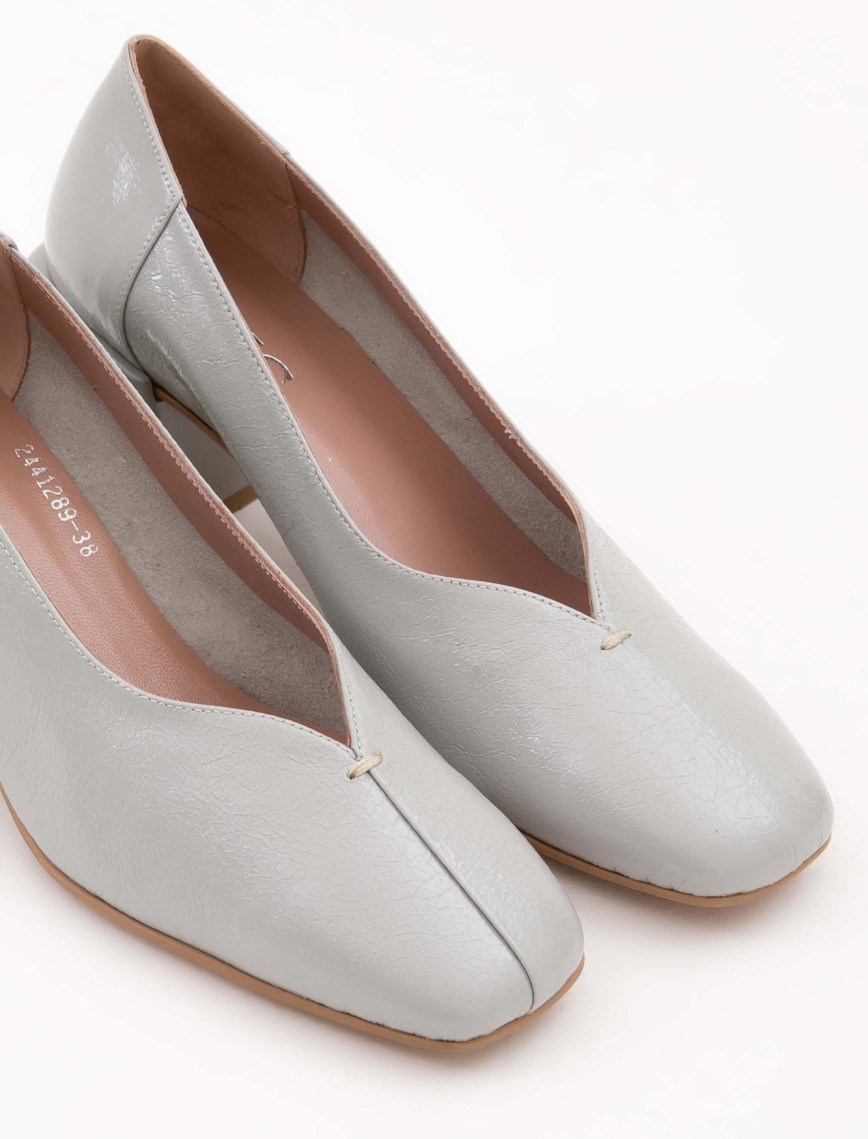 Tamer Tanca Kadın Hakiki Deri Gri Rugan GOVA Ayakkabı