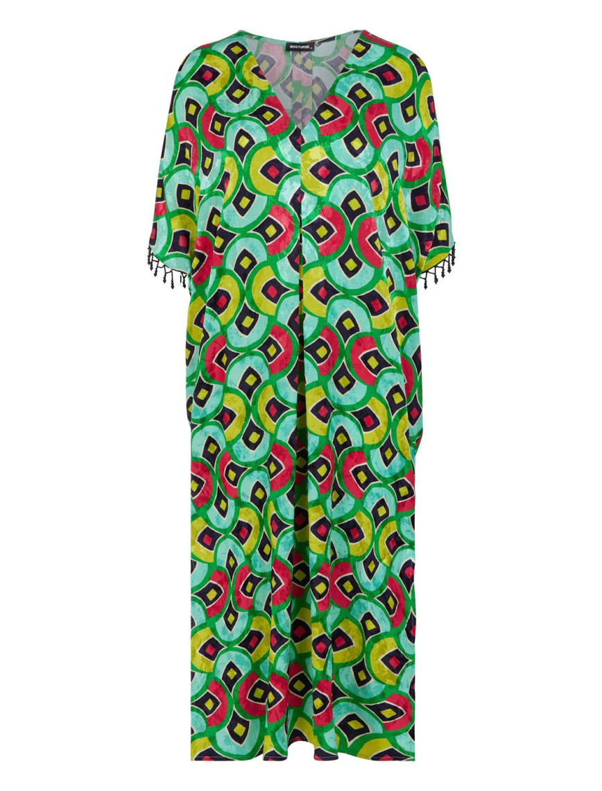 Desenli Dökümlü Kaftan Desenli Dökümlü Kaftan