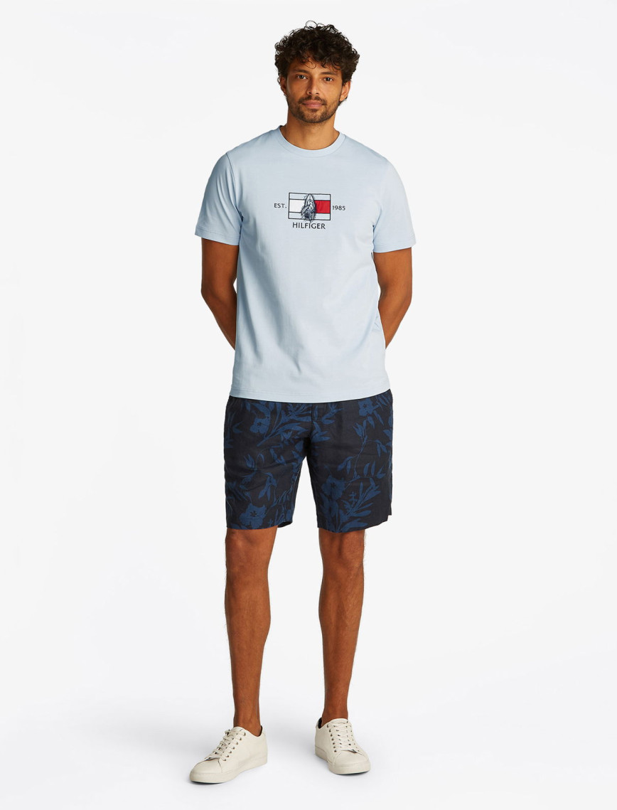 Tommy Hilfiger Flag Sailing Erkek Mavi T-Shirt Tommy Hilfiger Flag Sailing Erkek Mavi T-Shirt