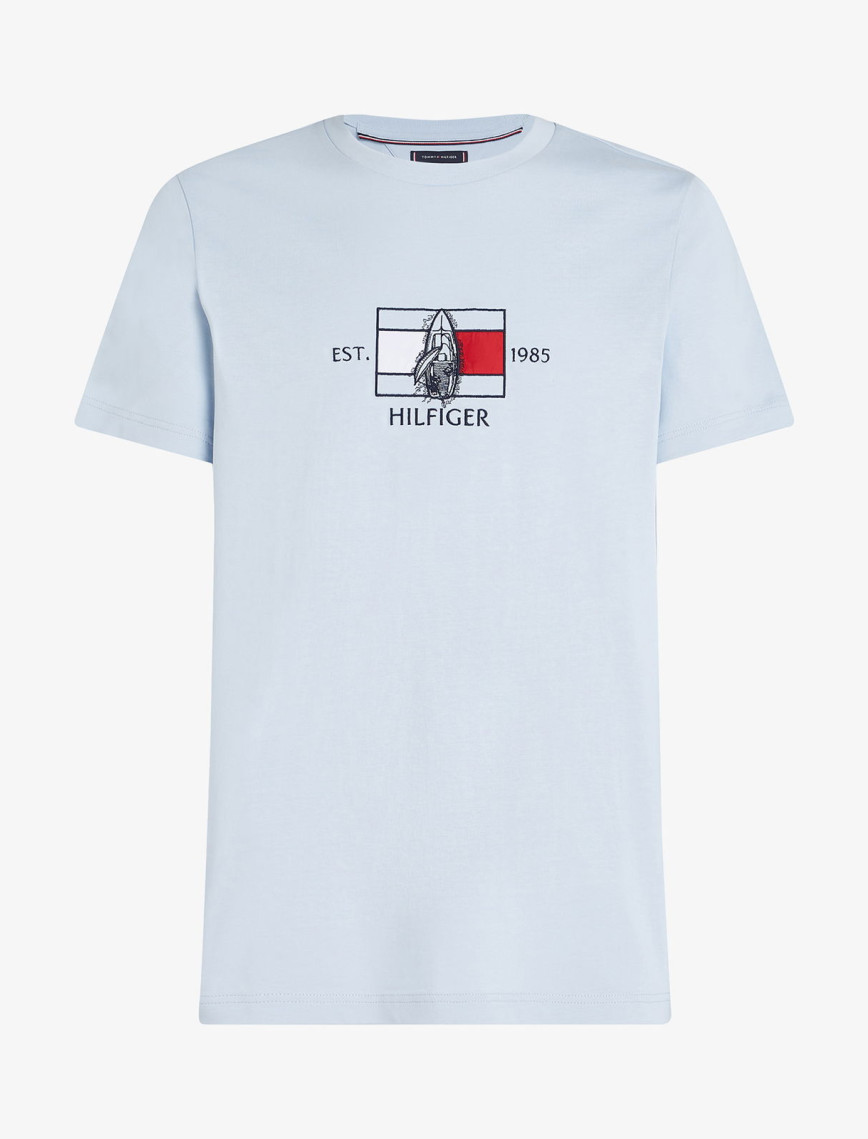 Tommy Hilfiger Flag Sailing Erkek Mavi T-Shirt Tommy Hilfiger Flag Sailing Erkek Mavi T-Shirt