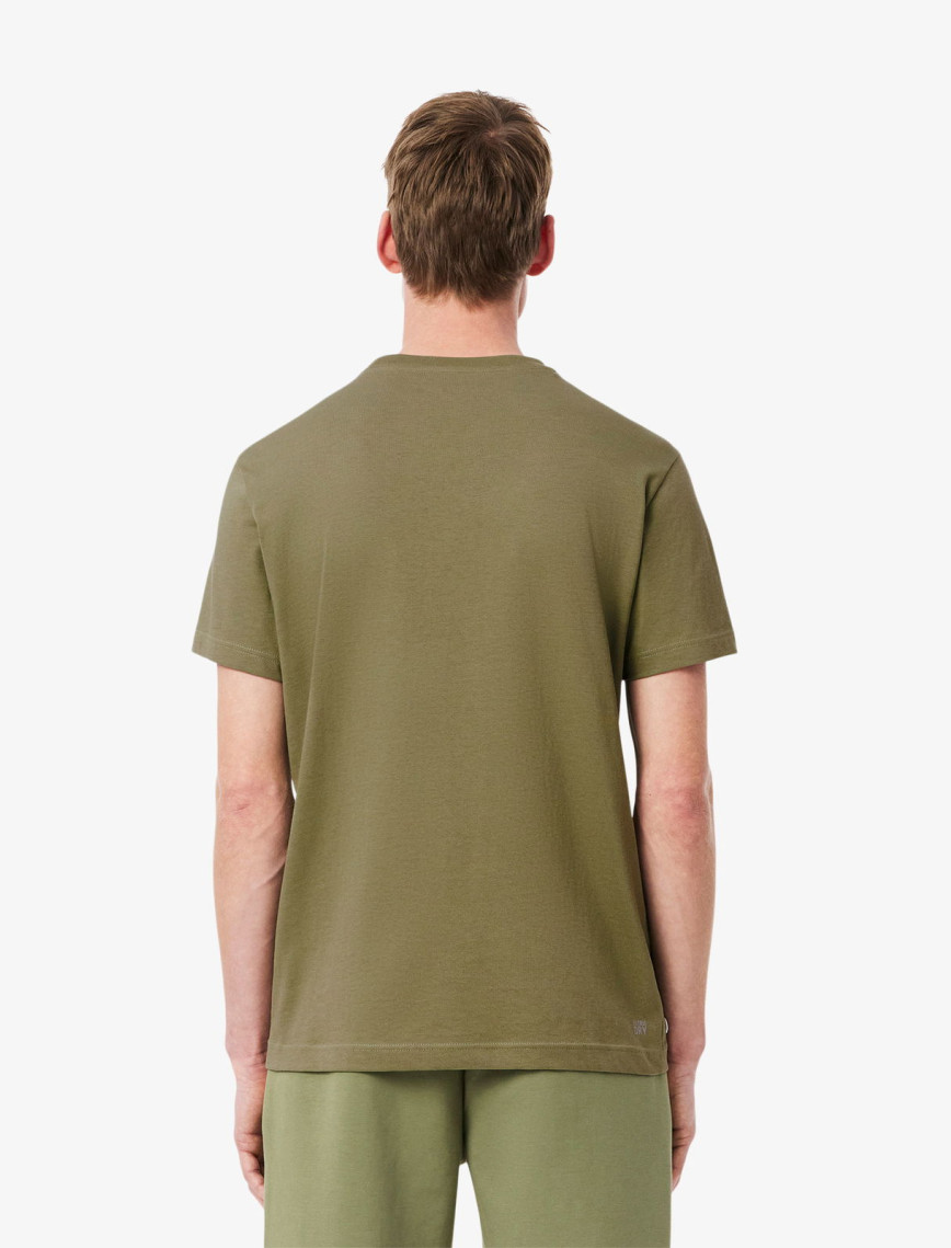 Lacoste Erkek Regular Fit Bisiklet Yaka Baskılı Haki T-Shirt Lacoste Erkek Regular Fit Bisiklet Yaka Baskılı Haki T-Shirt