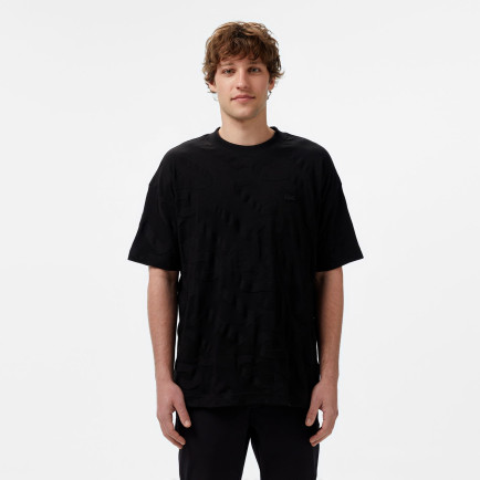 Lacoste Erkek Bisiklet Yaka Desenli Siyah T-Shirt Lacoste Erkek Bisiklet Yaka Desenli Siyah T-Shirt