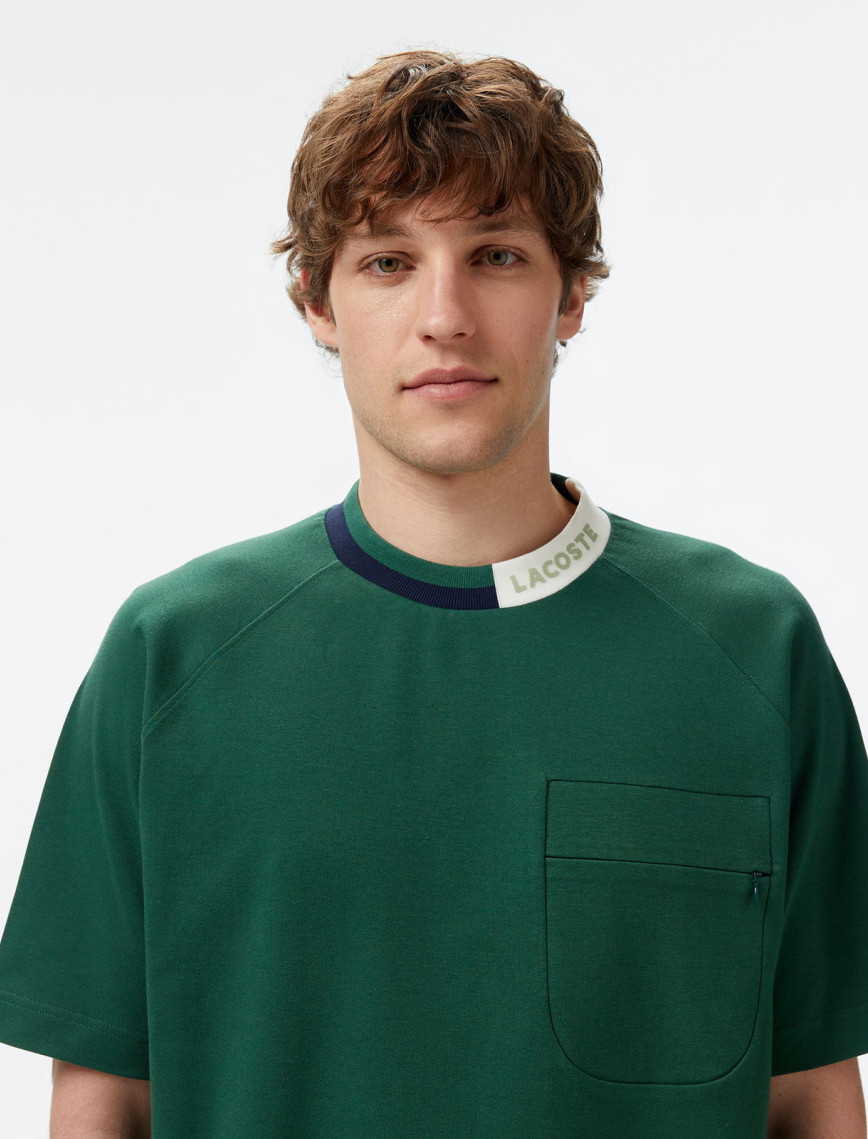 Lacoste Erkek Bisiklet Yaka Koyu Yeşil Cepli T-Shirt Lacoste Erkek Bisiklet Yaka Koyu Yeşil Cepli T-Shirt