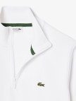 Lacoste Erkek Classic Fit Yarım Fermuarlı Beyaz Sweatshirt