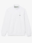Lacoste Erkek Classic Fit Yarım Fermuarlı Beyaz Sweatshirt
