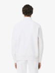 Lacoste Erkek Classic Fit Yarım Fermuarlı Beyaz Sweatshirt