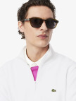 Lacoste Erkek Classic Fit Yarım Fermuarlı Beyaz Sweatshirt