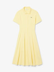 Lacoste Kadın Flare Fit Kısa Kollu Polo Yaka Sarı Elbise
