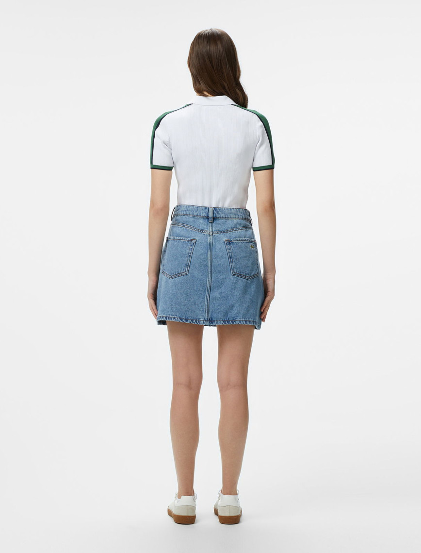 Lacoste Kadın Regular Fit Mavi Etek