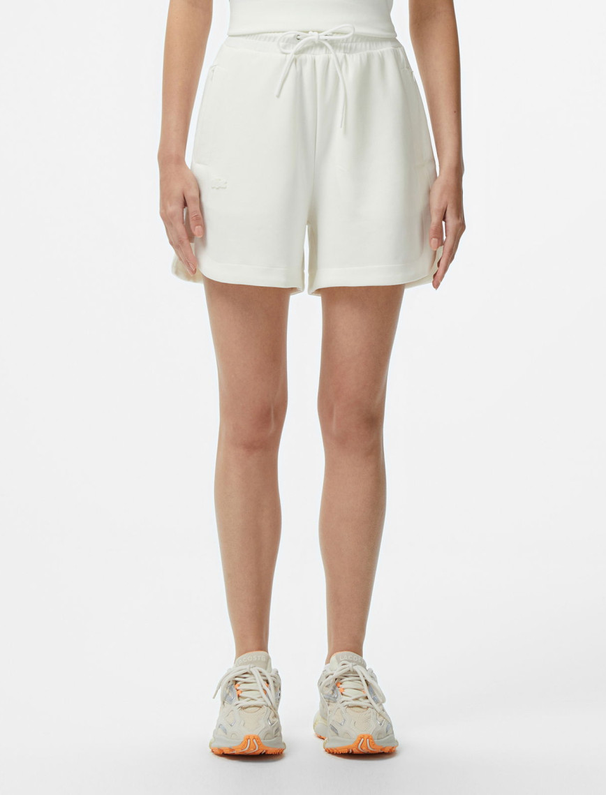 Lacoste Kadın Relaxed Fit Beyaz Şort Lacoste Kadın Relaxed Fit Beyaz Şort