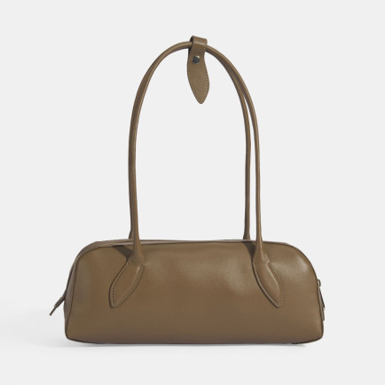 Limited Edition Kahve Kadın Yaprak Detaylı Deri Omuz Çantası