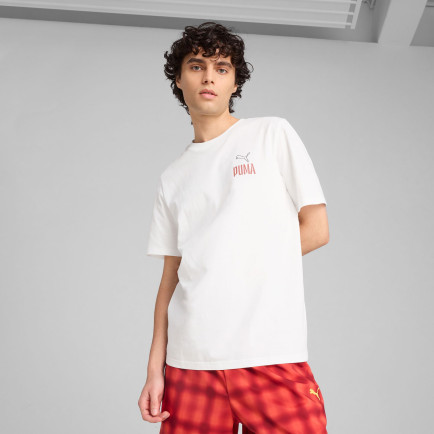 Puma Road to Unity Values Graphic Erkek Beyaz T-Shirt Puma Road to Unity Values Graphic Erkek Beyaz T-Shirt