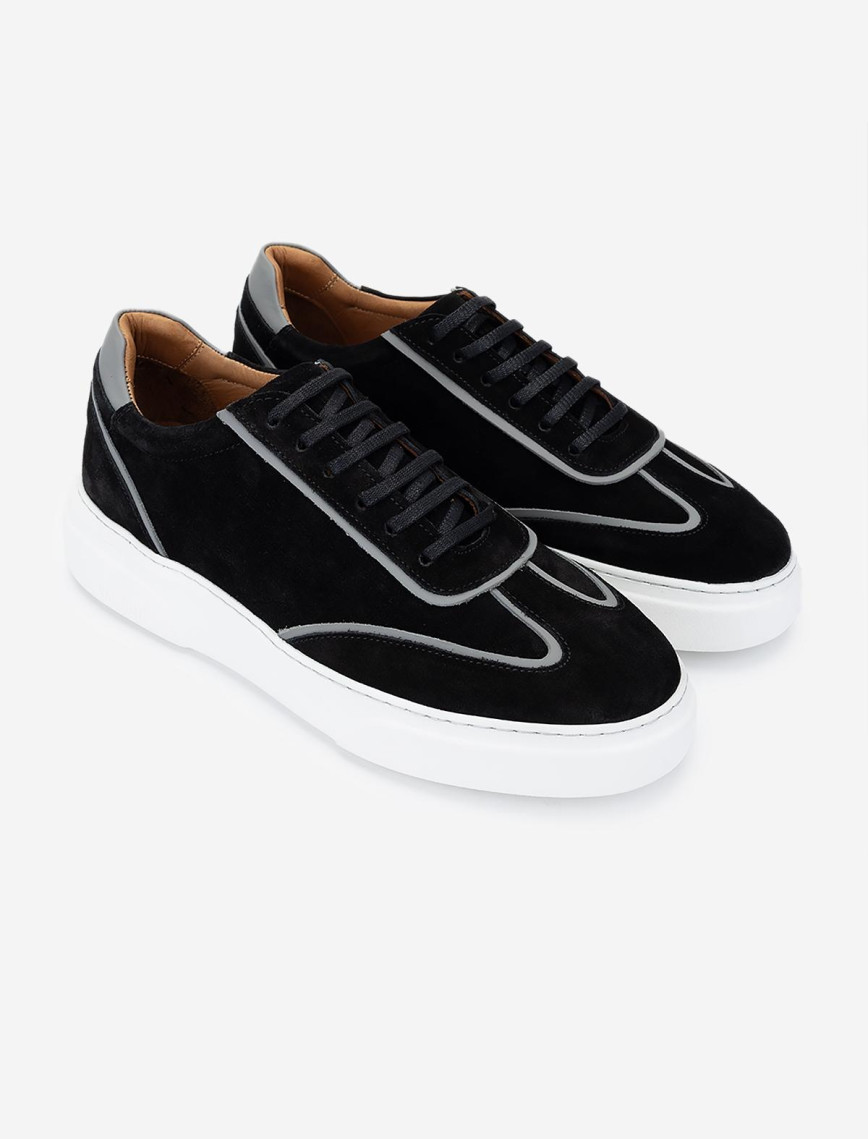 Valmenti Erkek Hakiki Deri Siyah Süet Sneakers & Spor Ayakkabı Valmenti Erkek Hakiki Deri Siyah Süet Sneakers & Spor Ayakkabı