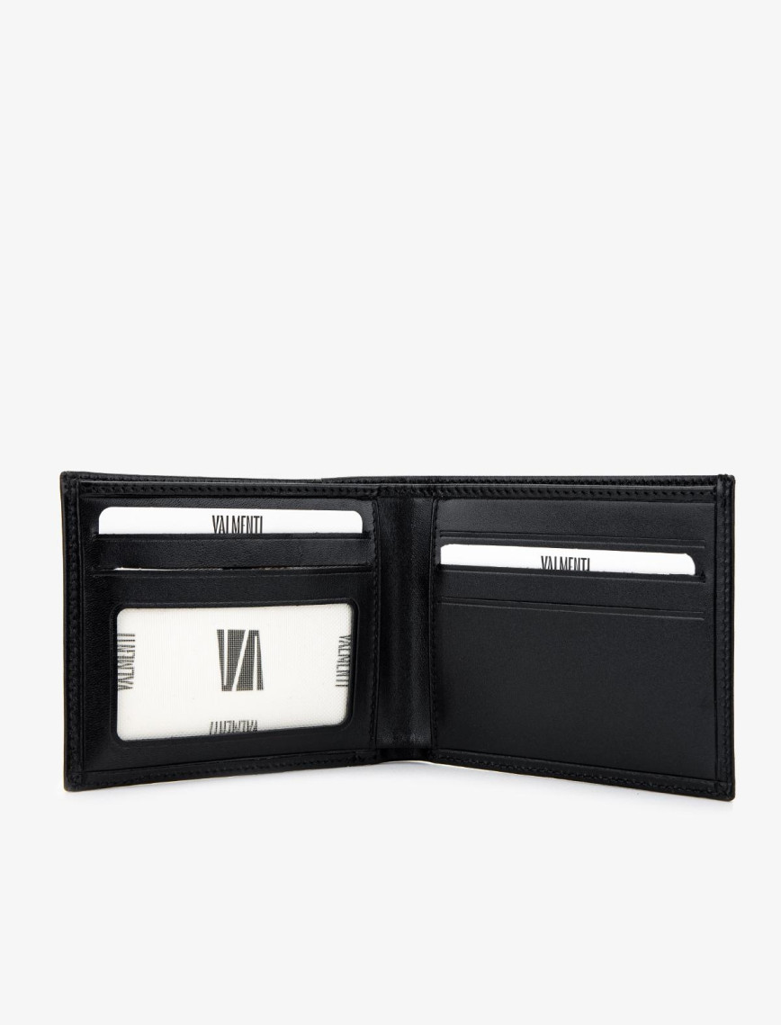 Valmenti Erkek Hakiki Deri Siyah Deri Cüzdan Cuzdan