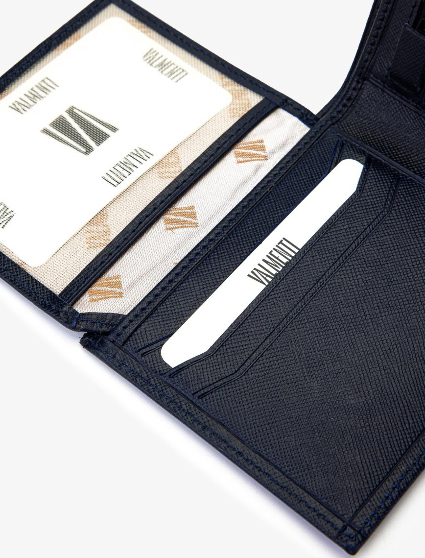 Valmenti Erkek Hakiki Deri Lacivert Cüzdan Cuzdan