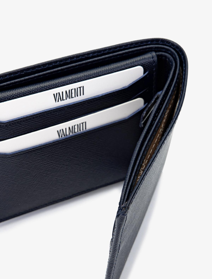 Valmenti Erkek Hakiki Deri Lacivert Cüzdan Cuzdan