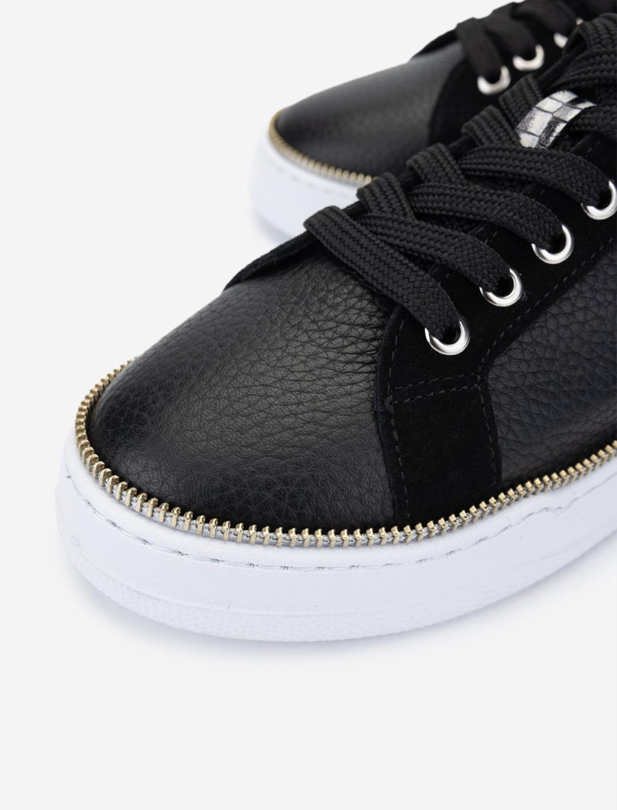 Valmenti Kadın Hakiki Deri Siyah Floter Sneakers & Spor Ayakkabı