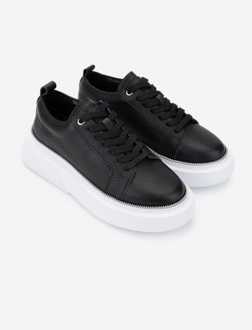 Valmenti Kadın Hakiki Deri Siyah Floter Sneakers & Spor Ayakkabı Valmenti Kadın Hakiki Deri Siyah Floter Sneakers & Spor Ayakkabı