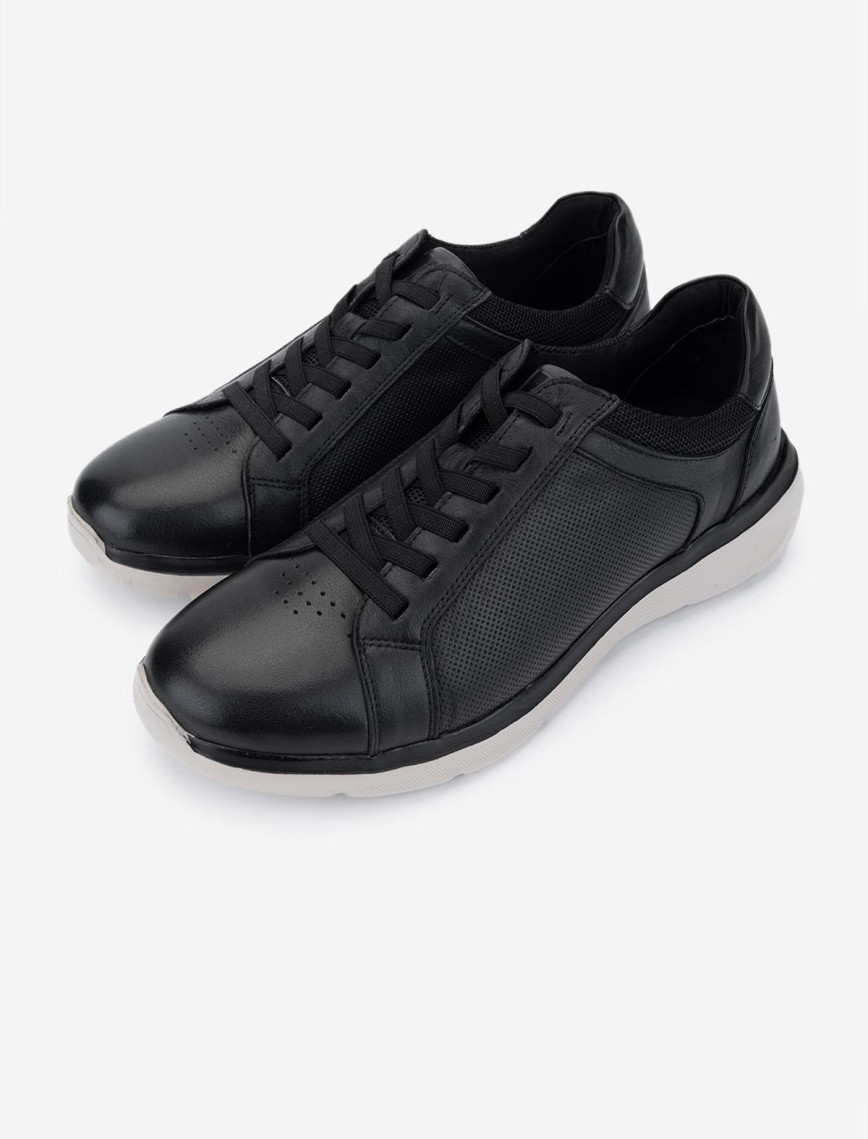 Valmenti Erkek Hakiki Deri Siyah Deri Casual Ayakkabı Valmenti Erkek Hakiki Deri Siyah Deri Casual Ayakkabı