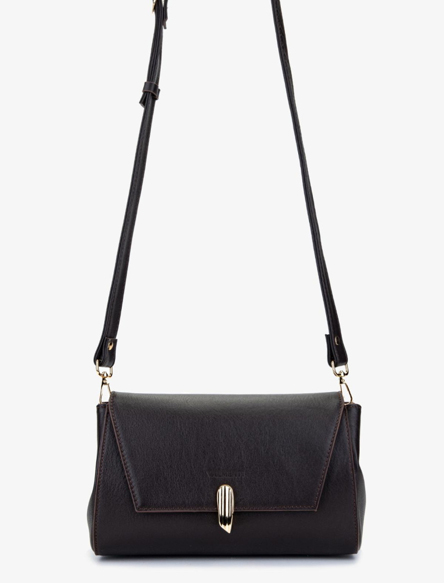 Valmenti Kadın Hakiki Deri Kahverengi Postacı Çanta