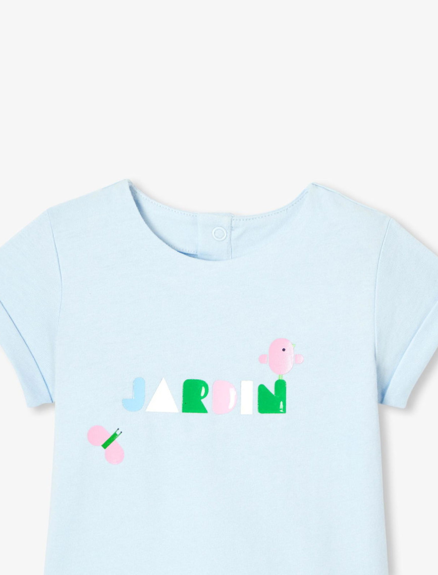 Jacadi Paris Kız Bebek Manşet Kol Baskılı T-Shirt Jacadi Paris Kız Bebek Manşet Kol Baskılı T-Shirt