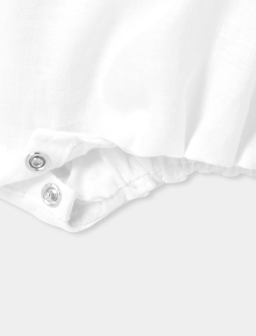 Jacadi Paris Yenidoğan Kız Bebek Keten Kısa Tulum Jacadi Paris Yenidoğan Kız Bebek Keten Kısa Tulum