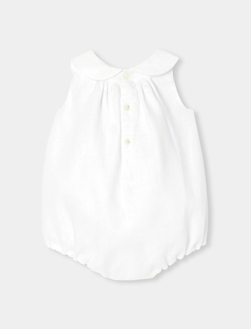 Jacadi Paris Yenidoğan Kız Bebek Keten Kısa Tulum Jacadi Paris Yenidoğan Kız Bebek Keten Kısa Tulum