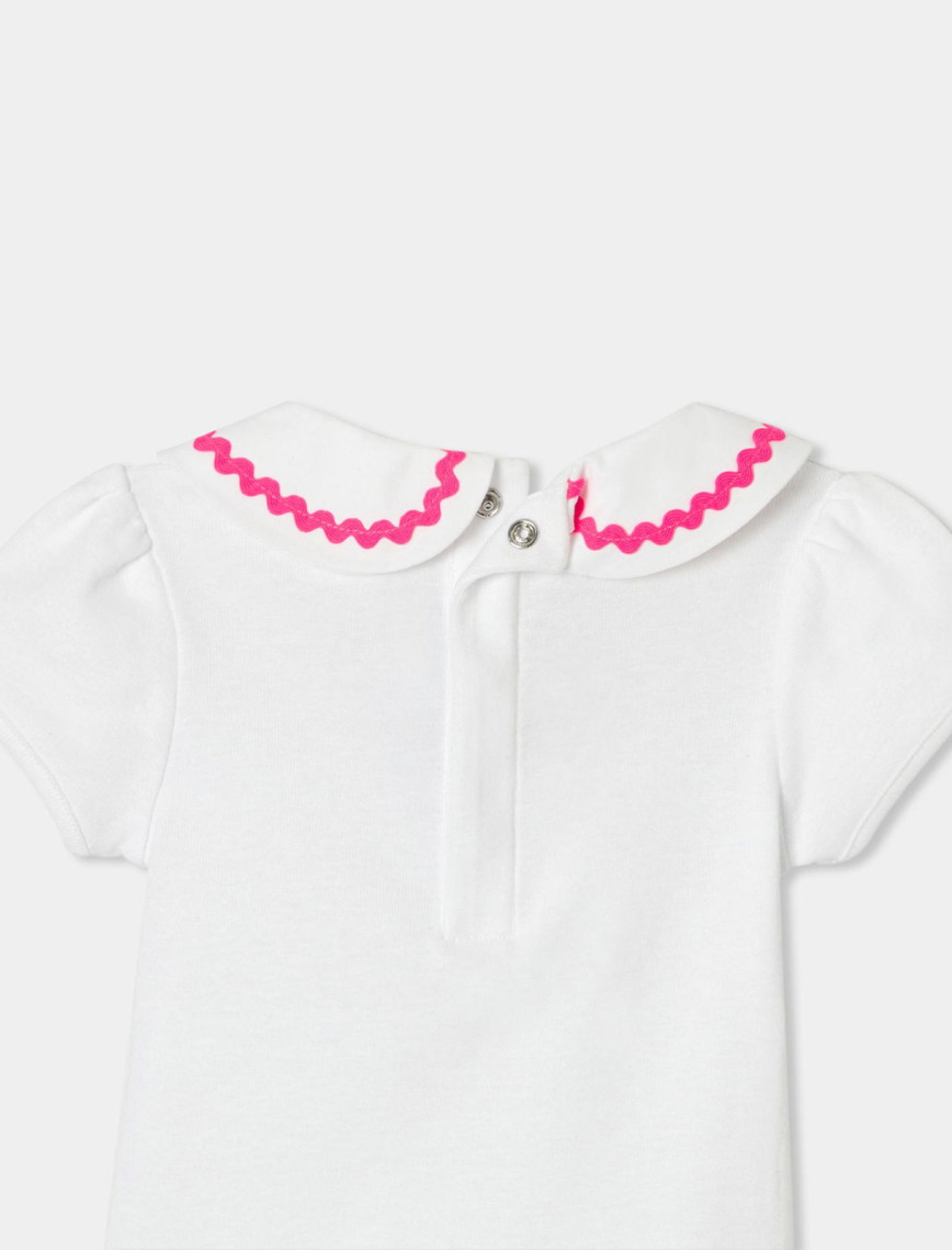 Jacadi Paris Kız Bebek Kroketli Peter Pan Yaka Kısa Kollu Body Jacadi Paris Kız Bebek Kroketli Peter Pan Yaka Kısa Kollu Body