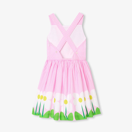 Jacadi Paris Kız Çocuk Çapraz Sırt Askılı Poplin Elbise