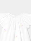 Jacadi Paris Yenidoğan Kız Bebek Fırfır Kollu İşlemeli Poplin Elbise Jacadi Paris Yenidoğan Kız Bebek Fırfır Kollu İşlemeli Poplin Elbise