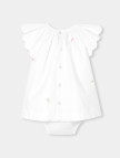 Jacadi Paris Yenidoğan Kız Bebek Fırfır Kollu İşlemeli Poplin Elbise Jacadi Paris Yenidoğan Kız Bebek Fırfır Kollu İşlemeli Poplin Elbise