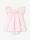Jacadi Paris Yenidoğan Kız Bebek Fırfır Kollu Keten Elbise Jacadi Paris Yenidoğan Kız Bebek Fırfır Kollu Keten Elbise