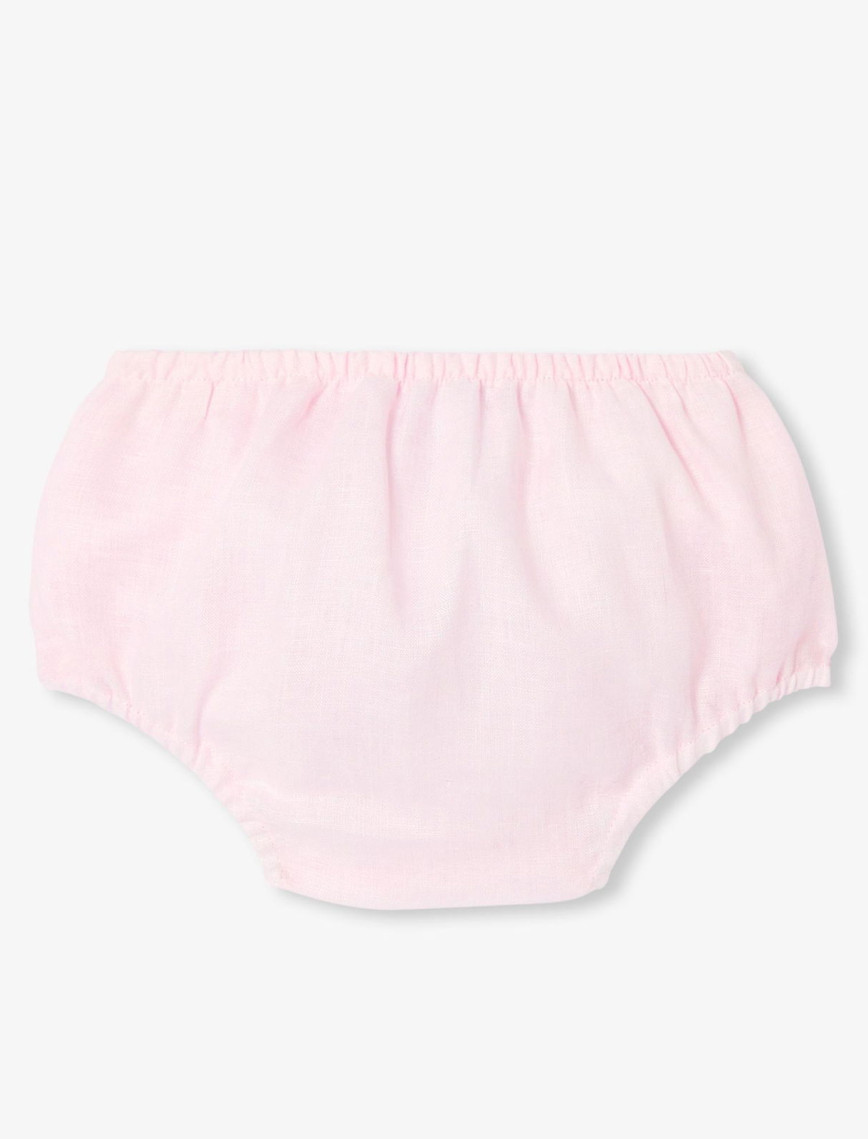 Jacadi Paris Yenidoğan Kız Bebek Fırfır Kollu Keten Elbise Jacadi Paris Yenidoğan Kız Bebek Fırfır Kollu Keten Elbise