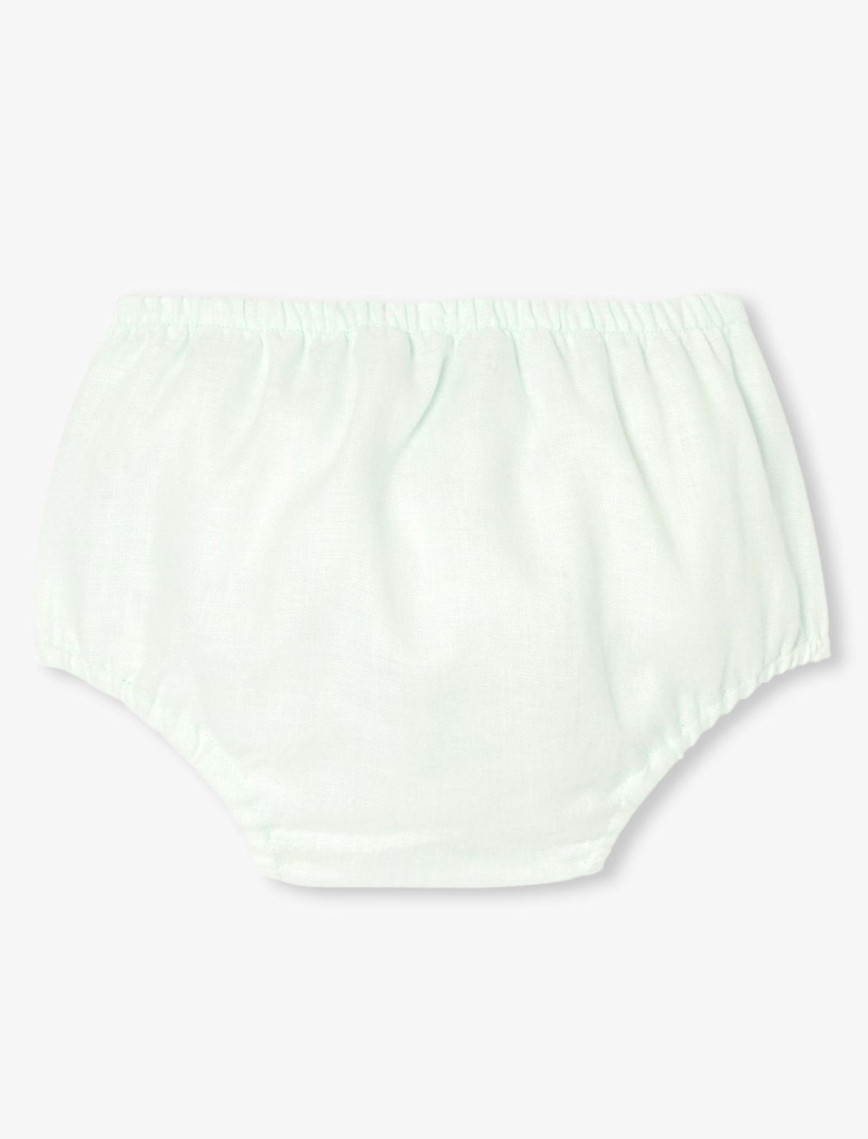 Jacadi Paris Yenidoğan Kız Bebek Peter Pan Yaka Keten Elbise Jacadi Paris Yenidoğan Kız Bebek Peter Pan Yaka Keten Elbise