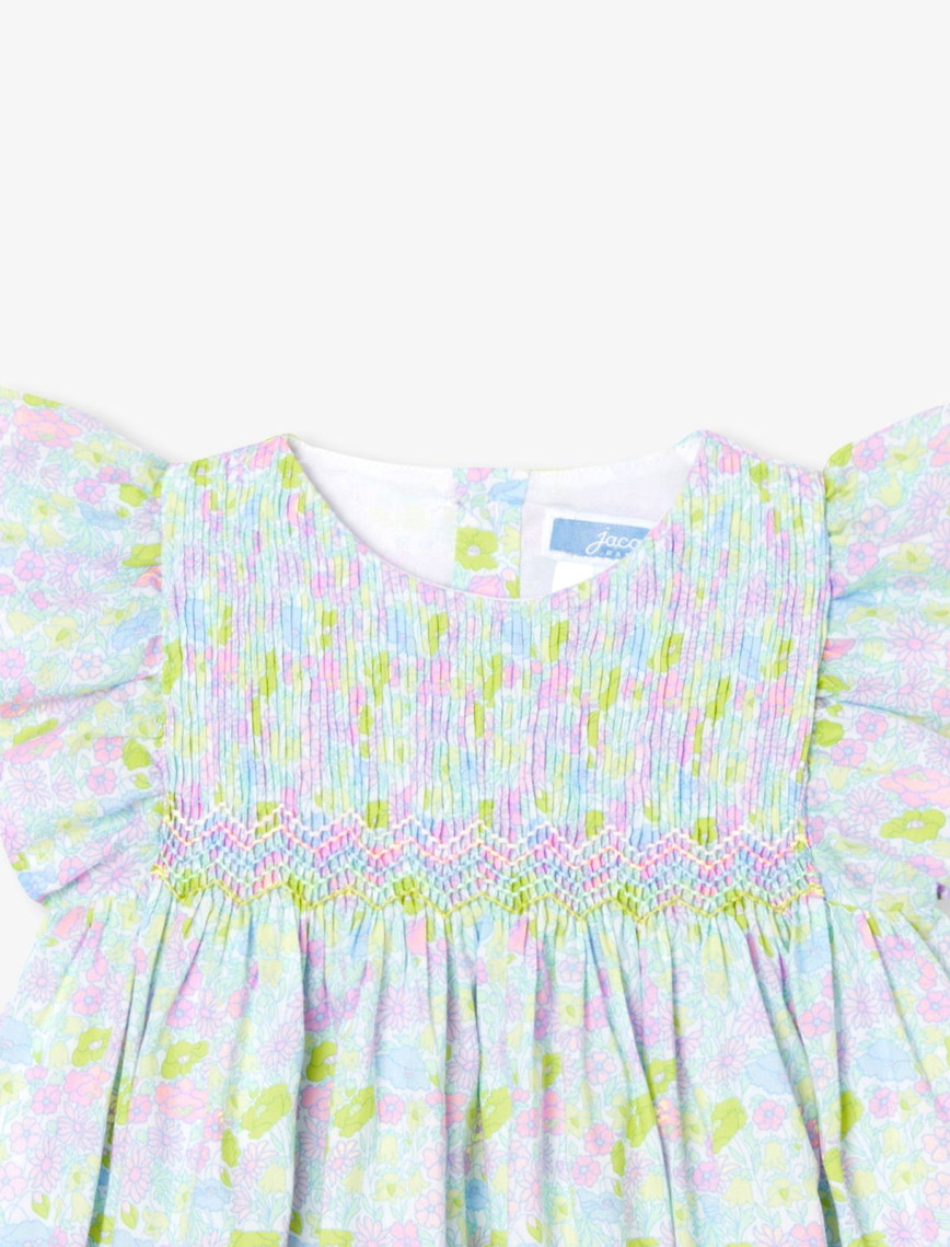 Jacadi Paris Yenidoğan Kız Bebek Fırfırlı Kol Çiçek Desenli Elbise Jacadi Paris Yenidoğan Kız Bebek Fırfırlı Kol Çiçek Desenli Elbise