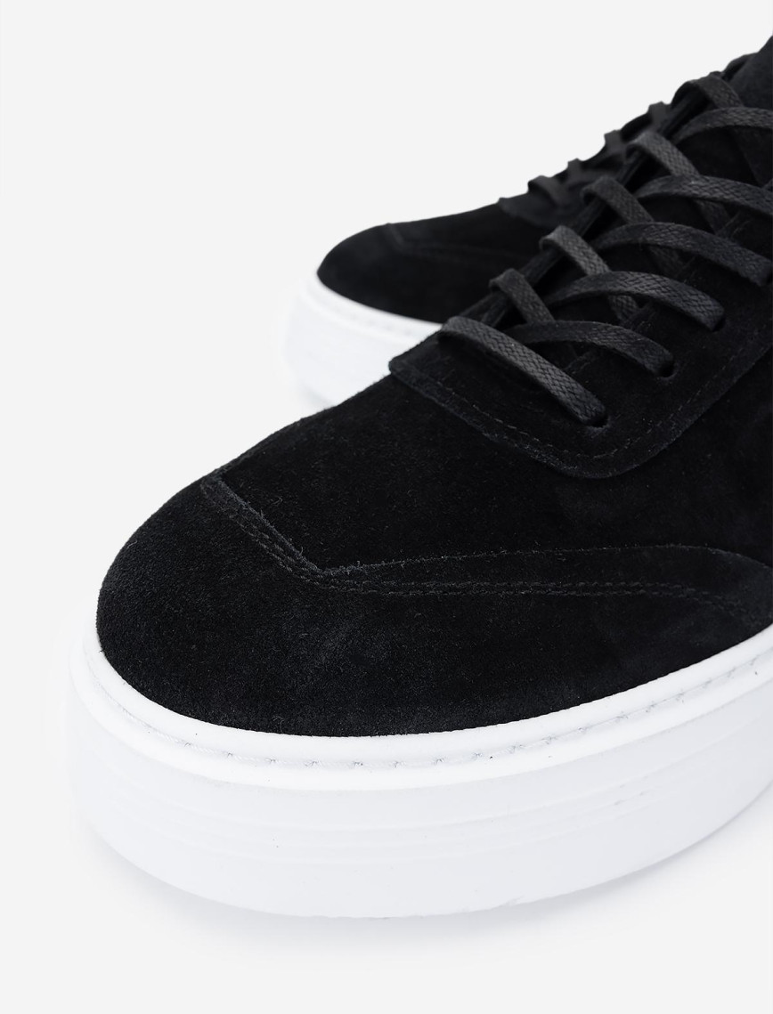 Valmenti Erkek Hakiki Deri Siyah Süet Sneakers & Spor Ayakkabı