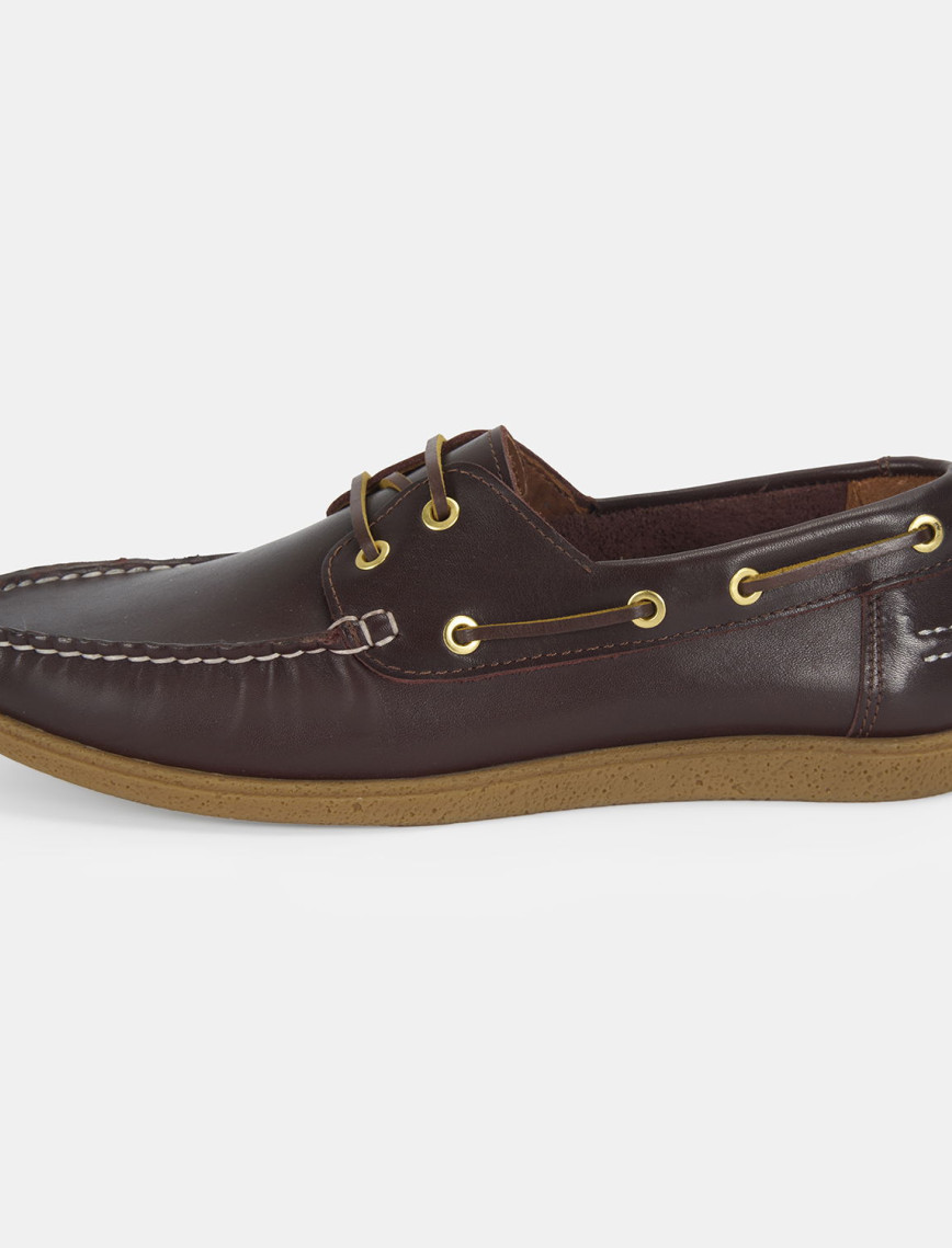 Erkek Kahve Deri Tekne Günlük Ayakkabı Erkek Kahve Deri Tekne Günlük Ayakkabı