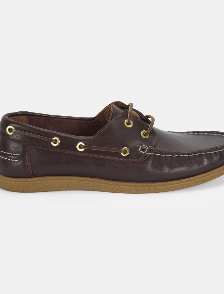 Erkek Kahve Deri Tekne Günlük Ayakkabı Erkek Kahve Deri Tekne Günlük Ayakkabı