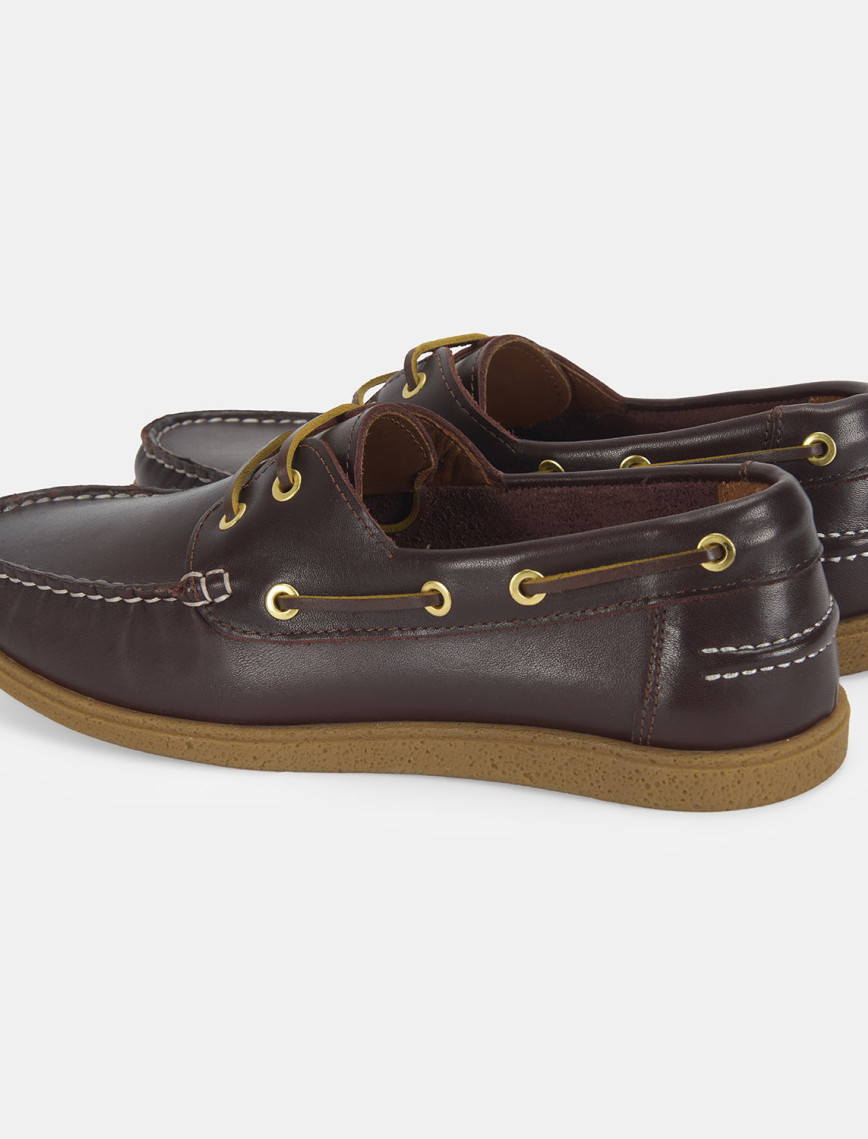 Erkek Kahve Deri Tekne Günlük Ayakkabı Erkek Kahve Deri Tekne Günlük Ayakkabı