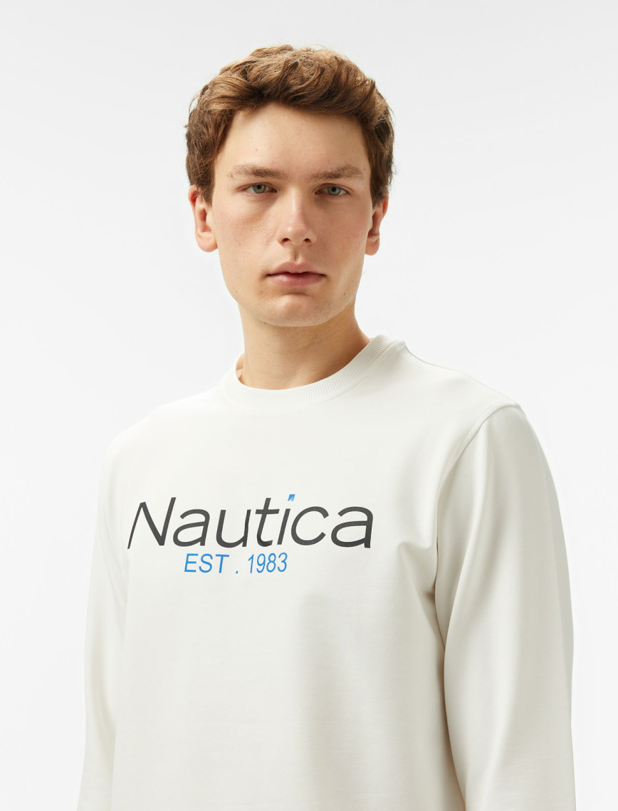 Nautica Erkek Ekru Regular Fit Sweatshirt Nautica Erkek Ekru Regular Fit Sweatshirt