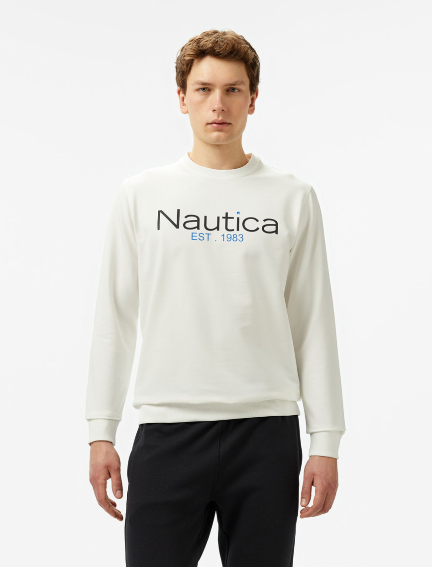 Nautica Erkek Ekru Regular Fit Sweatshirt Nautica Erkek Ekru Regular Fit Sweatshirt