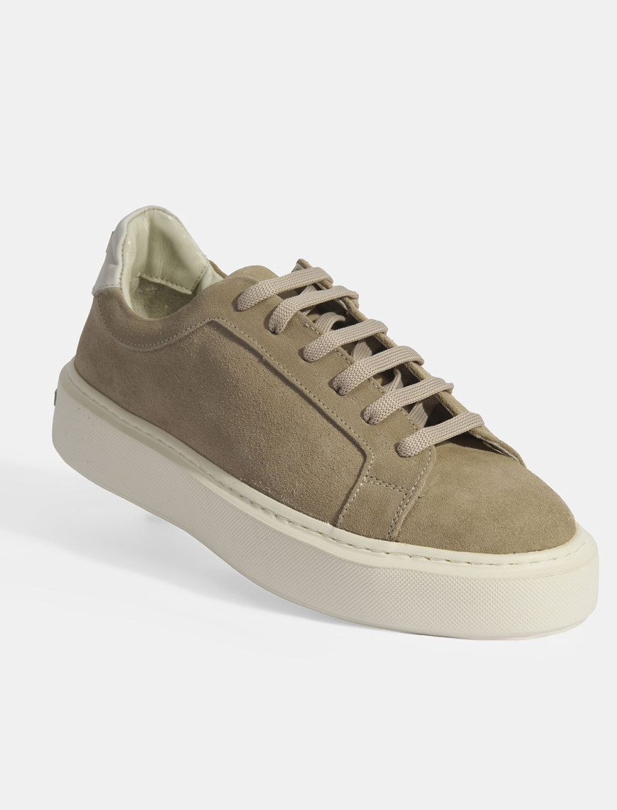 Kadın Bej Bağcıklı Süet Günlük Ayakkabı Kadın Bej Bağcıklı Süet Günlük Ayakkabı