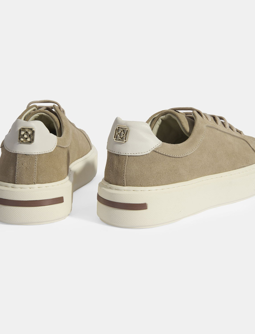 Kadın Bej Bağcıklı Süet Günlük Ayakkabı Kadın Bej Bağcıklı Süet Günlük Ayakkabı