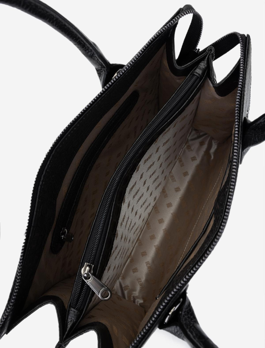 Valmenti Kadın Hakiki Deri Siyah Kroko Kol Çantası Valmenti Kadın Hakiki Deri Siyah Kroko Kol Çantası