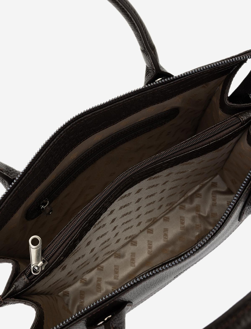 Valmenti Kadın Hakiki Deri Kahverengi Kroko Kol Çantası