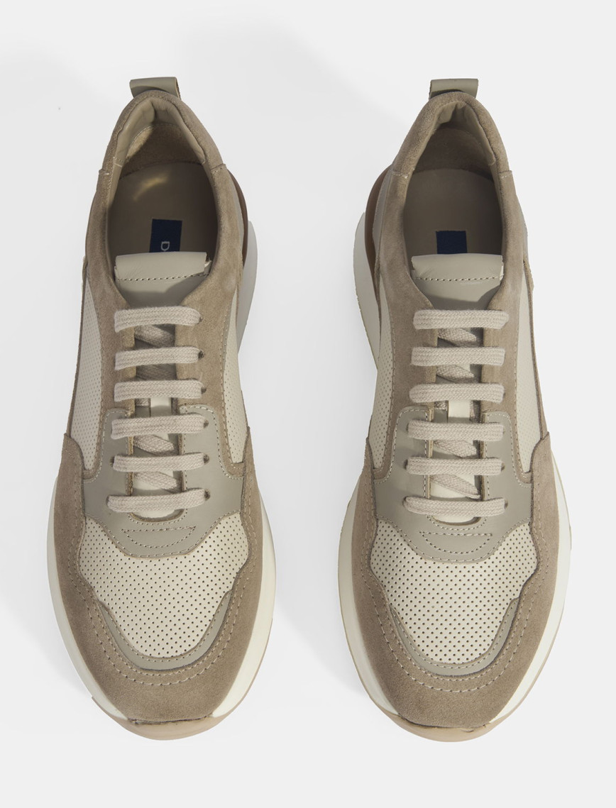 Erkek Gri Bağcıklı Deri Günlük Ayakkabı Erkek Gri Bağcıklı Deri Günlük Ayakkabı