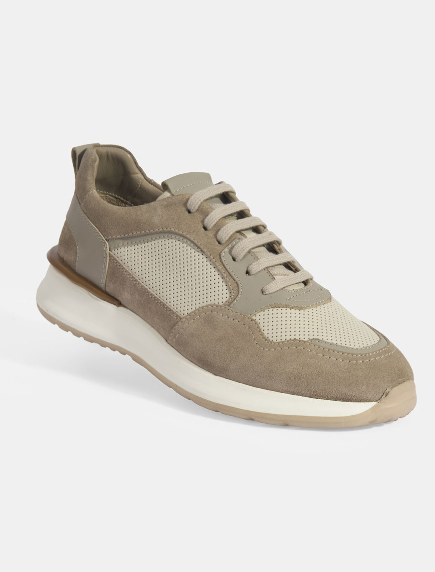 Erkek Gri Bağcıklı Deri Günlük Ayakkabı Erkek Gri Bağcıklı Deri Günlük Ayakkabı