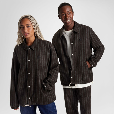 Converse Unisex Çizgili Kahverengi Ceket Converse Unisex Çizgili Kahverengi Ceket